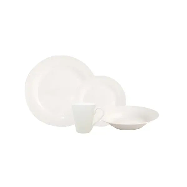 Rayware Milan White Rim 16 Piece Dinner Set - Home Deco London