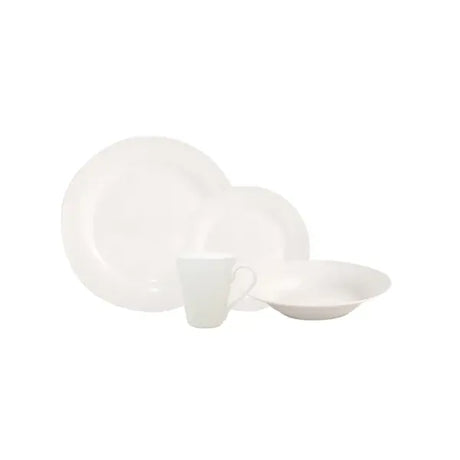 Rayware Milan White Rim 16 Piece Dinner Set - Home Deco London