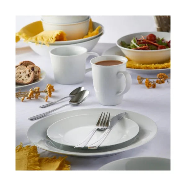 Rayware Milan White Rim 16 Piece Dinner Set - Home Deco London