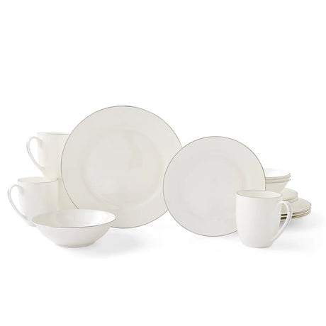 Royal Worcester Serendipity Platinum Dinner Set 16 Piece - Home Deco London