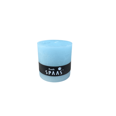 Rustic Sky Blue Candle 10x10cm - 75 Hour Burn Time - Home Deco London