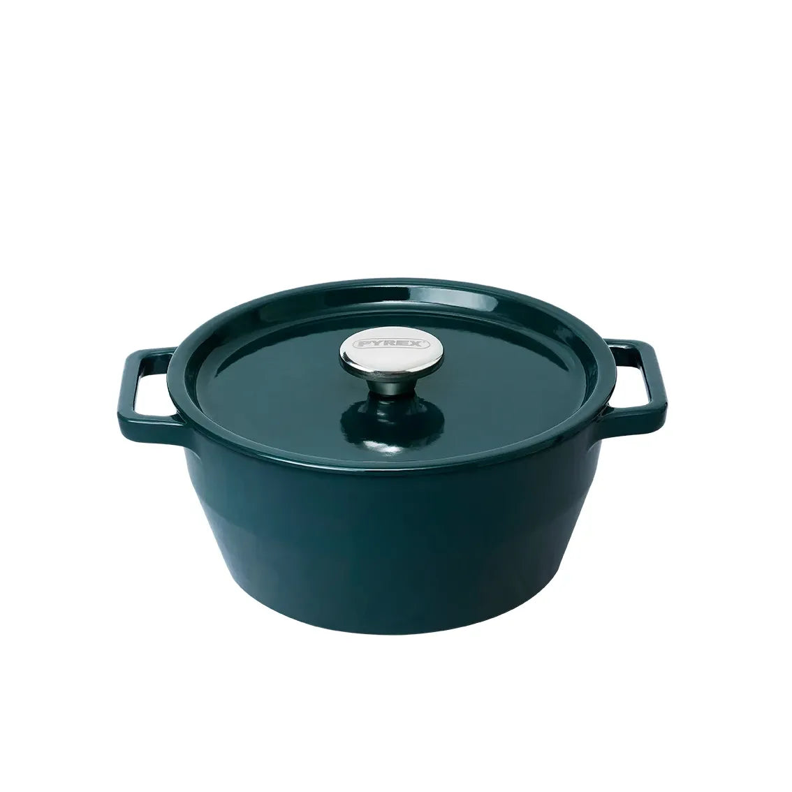 Pyrex SlowCook Eclipse Green Round Cast Iron Casserole Dish 24cm