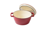 Pyrex SlowCook Red Round Cast Iron Casserole Dish 24cm - Currently on Order - Orders will be delivered from the 15/10/2026.