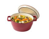 Pyrex SlowCook Red Round Cast Iron Casserole Dish 24cm - Currently on Order - Orders will be delivered from the 15/10/2026.