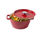 Pyrex SlowCook Red Round Cast Iron Casserole Dish 24cm - Currently on Order - Orders will be delivered from the 15/10/2026.