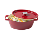 Pyrex SlowCook Red Oval cast iron casserole dish 33cm - Currently on Order - Orders will be delivered from the 15/10/2026.