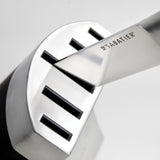 Sabatier Maison 5-Piece Kitchen Knife Block Set with Stainless Steel Block - Home Deco London