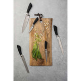 Sabatier Maison 5-Piece Kitchen Knife Block Set with Stainless Steel Block - Home Deco London