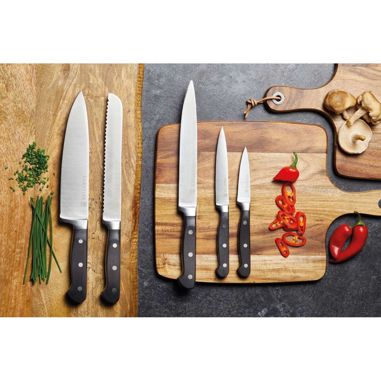 Sabatier Classic Edgekeeper 5 Piece Knife Block Set - Home Deco London