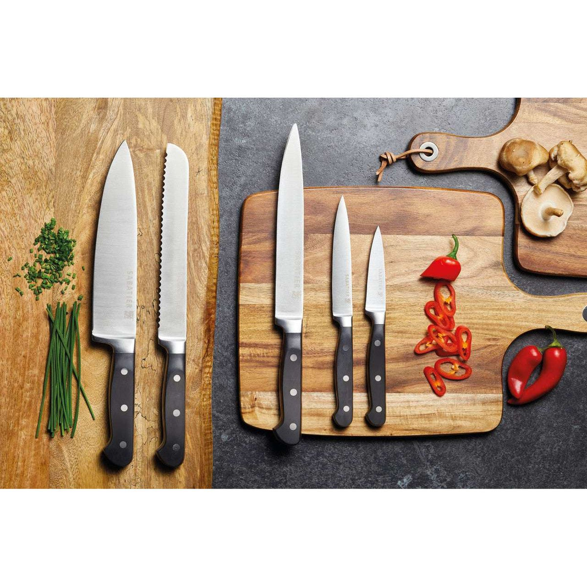 Sabatier Classic Edgekeeper 5 Piece Knife Block Set - Home Deco London