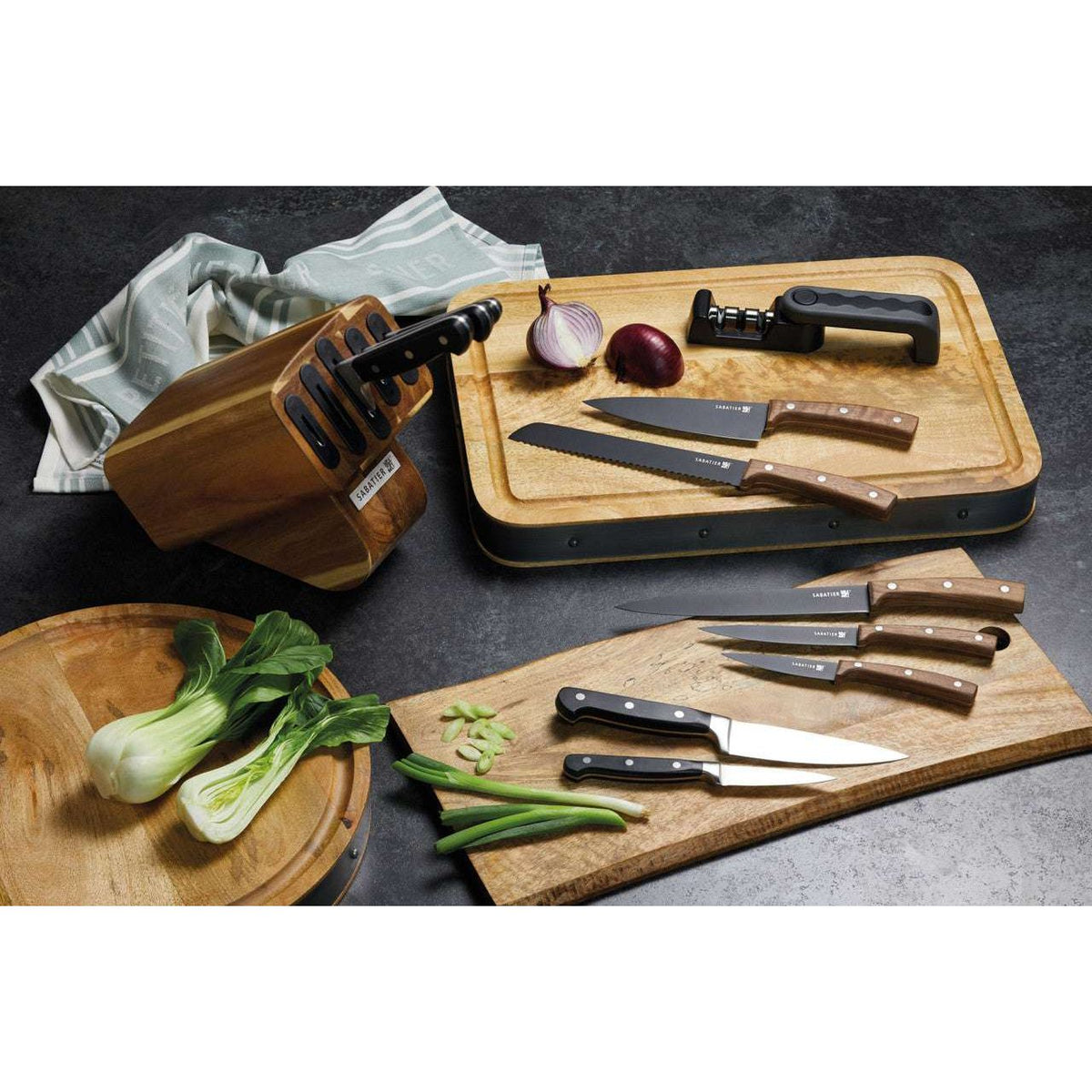 Sabatier Classic Edgekeeper 5 Piece Knife Block Set - Home Deco London