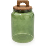 Olives Apothecary Kitchen Storage Set of 2 Glass Green - Home Deco London