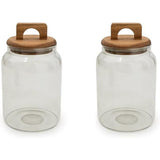 Olives Apothecary Kitchen Storage Set of 2 Smoked Glass - Home Deco London