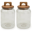 Olives Apothecary Kitchen Storage Set of 2 Smoked Glass - Home Deco London