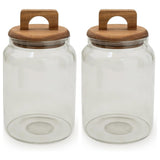 Olives Apothecary Kitchen Storage Set of 2 Smoked Glass - Home Deco London