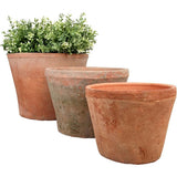 Esschert Design Large Aged Terracotta Pots Set of 3 Aged - Home Deco London