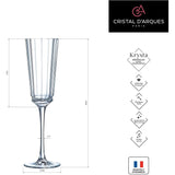 Cristal D'Arques Macassar Set of 4 Champagne Flute Glasses 17cl - Home Deco London