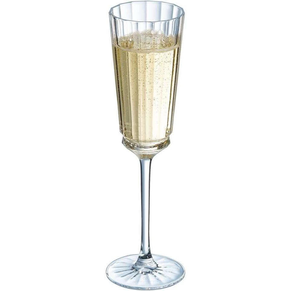 Cristal D'Arques Macassar Set of 4 Champagne Flute Glasses 17cl - Home Deco London