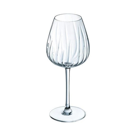 Cristal D'arques Set of 4 Swirly 47cl Wine Glasses - Home Deco London