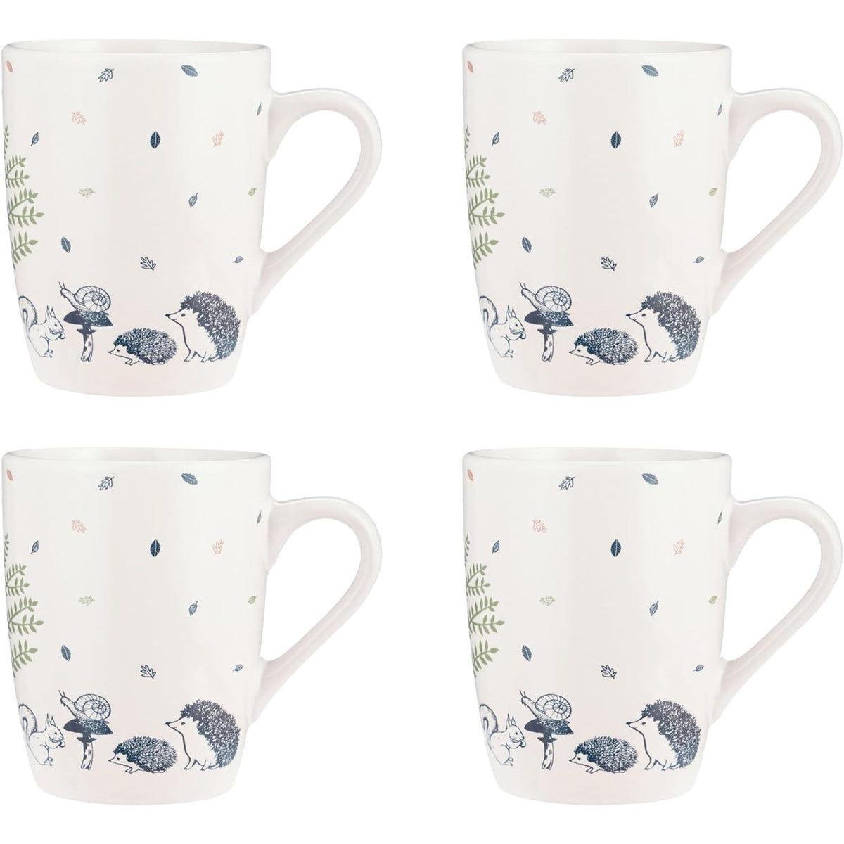 Price & Kensington Woodland Set of 4 Stoneware Mugs - Home Deco London