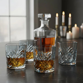 Cristal d'Arques Set of 4 Salzburg Mazzarine Clear 30cl Tumbler Glasses - Home Deco London