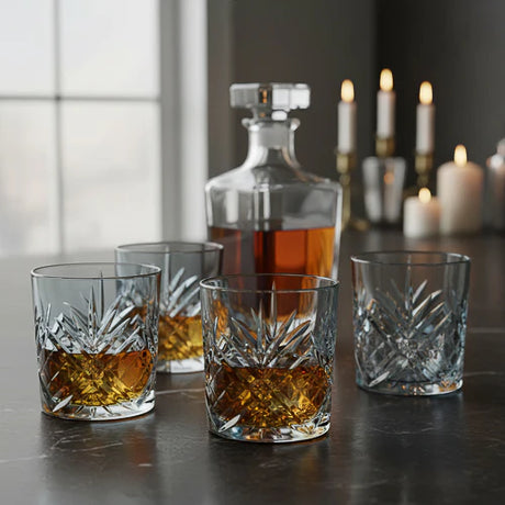 Cristal d'Arques Set of 4 Salzburg Mazzarine Clear 30cl Tumbler Glasses - Home Deco London