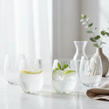 Cristal D'Arques Set of 4 Swirly 36Cl Glass Tumblers - Home Deco London