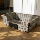 Small Dog Basket with Padded Bed and Personalised Chalk Board - Home Deco London