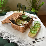 Elegant Small Luxury Hamper Full Wicker - Natural - featuring intricate weaving and ample space, ideal for small wicker hamper storage.