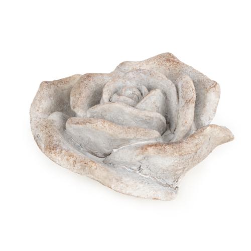 Close-up of the Small Resin Stone Rose Ornament showcasing delicate charm as a decorative stone rose for centrepieces.