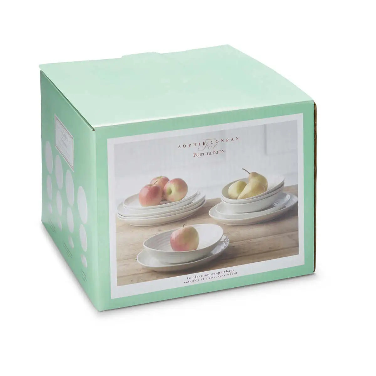 Sophie Conran 12 Piece White Porcelain Dinner Set with Signature Ripple Design