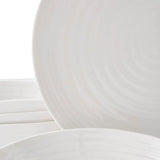 Sophie Conran 12 Piece White Porcelain Dinner Set with Signature Ripple Design