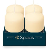 Spaas Unscented Pillar Candle 50/80 mm in ivory, perfect for adding warmth and charm to your space, ideal ivory pillar candles with 18 hours burn time.