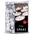 Spaas Tealights Bag x50 - Enjoy long burning tealights with a burn time of 8 hours for cosy evenings.