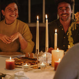 Burning Spaas Tealights showcasing quality tealight candles with an 8 hours burn time.