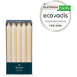 Pack of 10 Spaas Unscented Dinner Candles 21/240mm, burns for approximately 8 hours for long-lasting enjoyment.