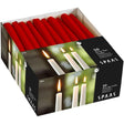 Spaas Unscented Festilux Dinner Candles 23/250mm in red, perfect for modern and cosy interiors; ideal unscented dinner candles with an 8-hour burn time.