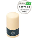 Spaas Ivory Pillar Candle 78x150 mm, 65 Hours Burn Time - Home Deco London