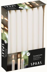 Spaas White 14 Tapered Dinner Candles 21/220 mm ± 8 Hours