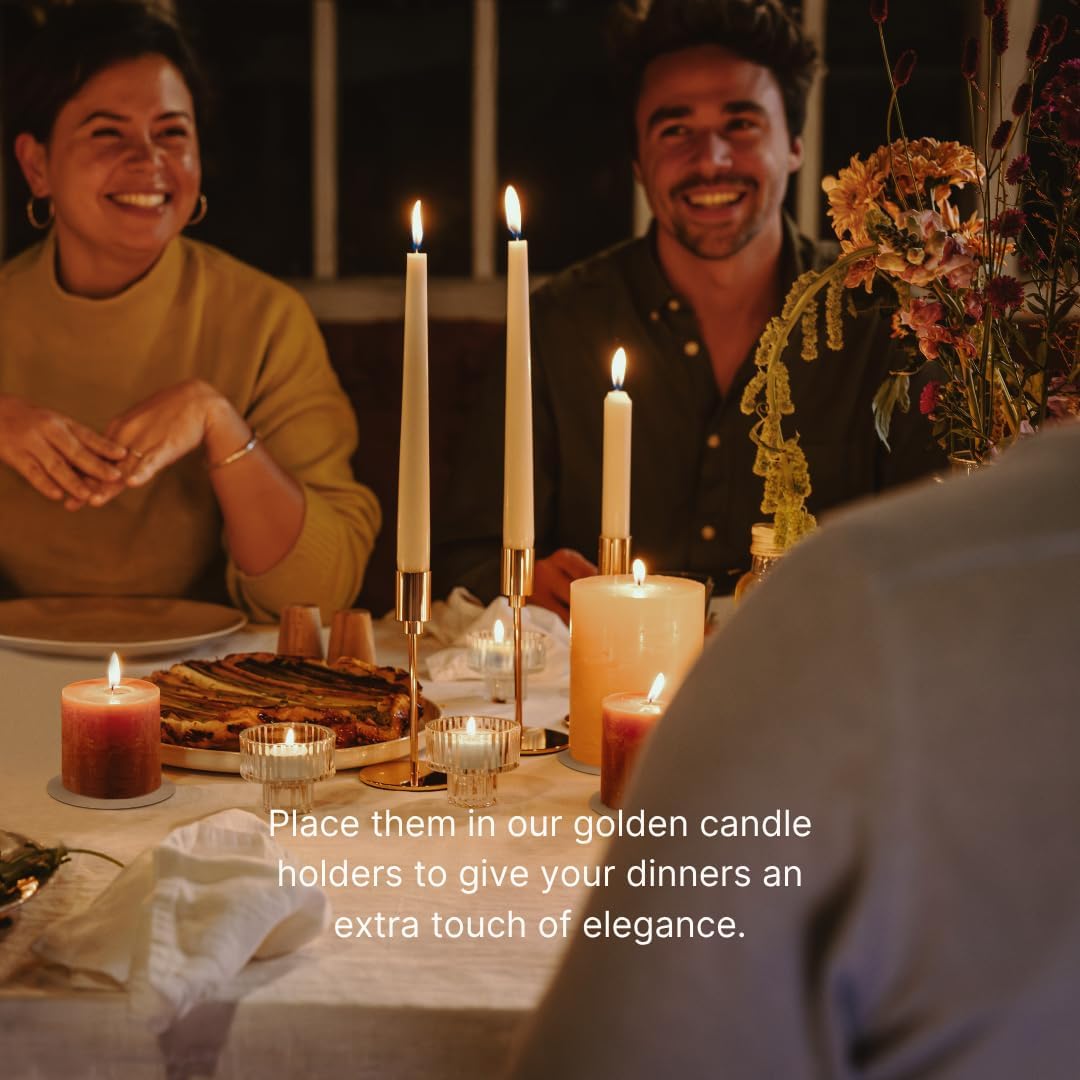 Spaas White 14 Tapered Dinner Candles 21/220 mm ± 8 Hours
