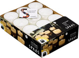 Spaas Box of 24 Unscented Maxi Clearlights, Transparent Cup, ± 10 Hours, White