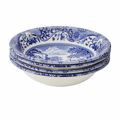 Spode Blue Italian Set of 4 Cereal Bowls - Home Deco London