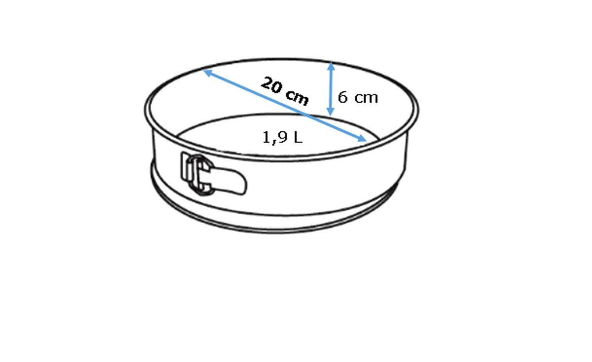 Pyrex asimetriA Round metal springform pan with silicone handle 20cm