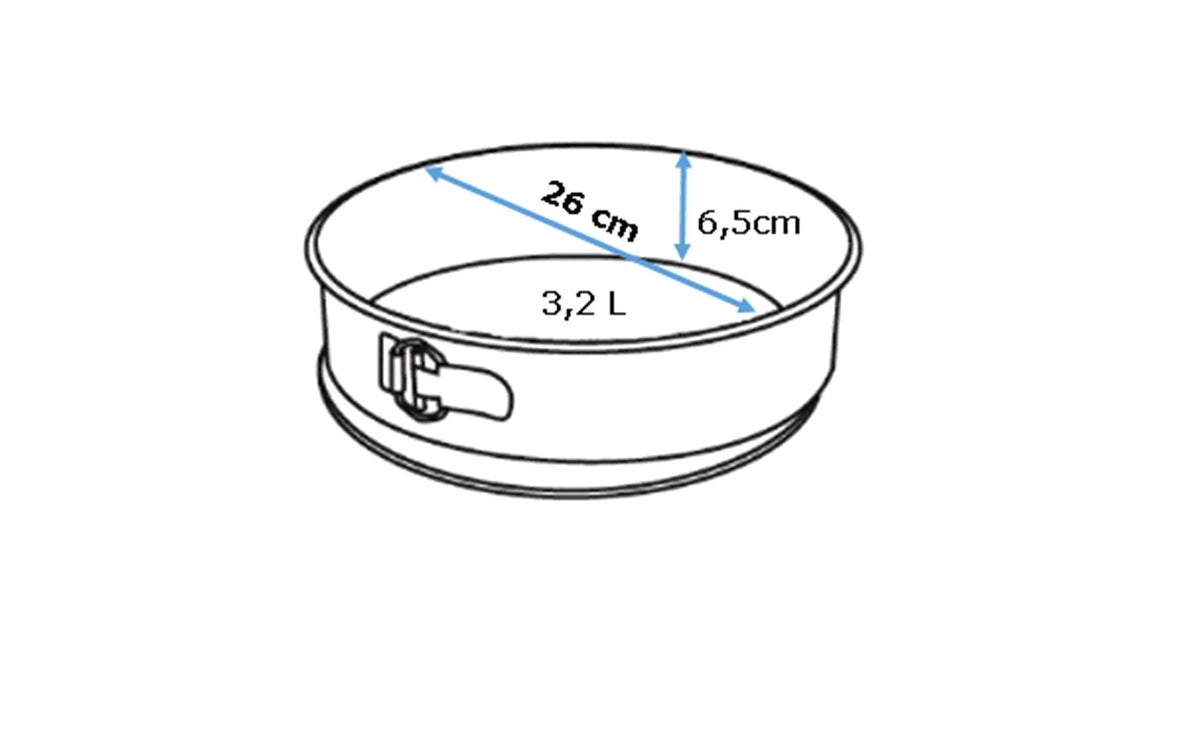 Pyrex asimetriA Round metal springform pan with silicone handle 26cm