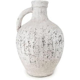 Stone Finish Vase with Handle - 28cm Decorative Bottle - Home Deco London