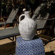 Stone Finish Vase with Handle - 28cm Decorative Bottle - Home Deco London