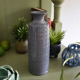 Reactive Glaze Vase 22.8cm Elegant Blue Bottle Vase - Home Deco London