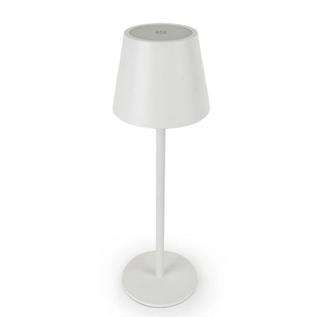 Modern 35.5cm White LED Touch Lamp with Adjustable Brightness - Home Deco London