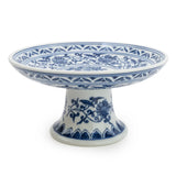 Sumatra Blue & White Cake Stand 8" Small Ceramic Cake Stand with a beautifully crafted base, adding style to your dessert table.