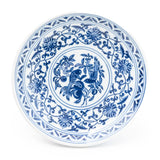 Sumatra Blue & White Cake Stand 8" Small Ceramic Cake Stand showcasing a unique floral pattern, perfect for elegant dining.